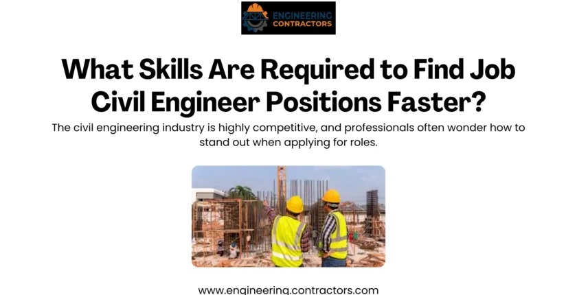 What Skills Are Required to Find Job Civil Engineer Positions Faster?