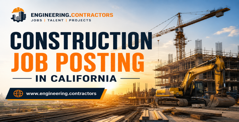 construction job posting in California